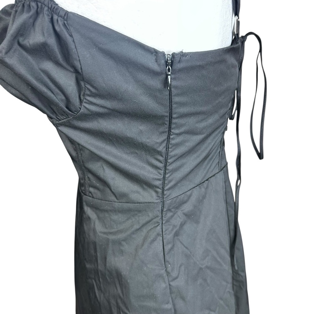 NEW Freemarket Corset Midi Dress L Taffeta Dark Romantic Whimsigoth Milkmaid - Picture 9 of 13